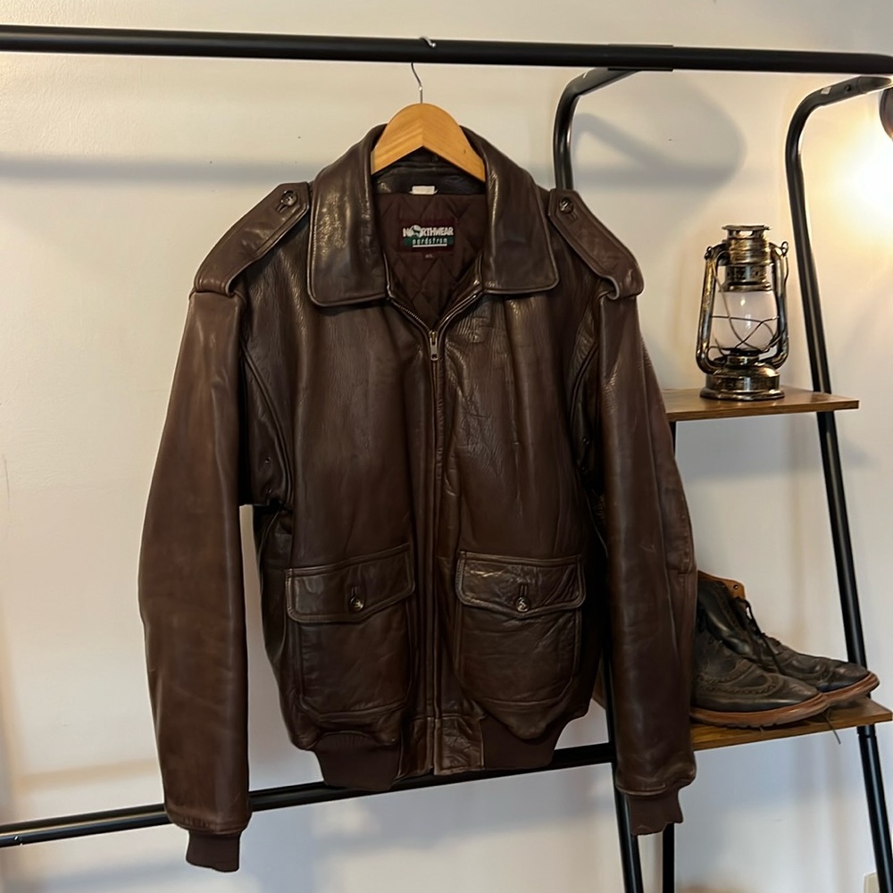 Vintage Nordstrom Bomber Jacket 42L - Picture 3 of 7